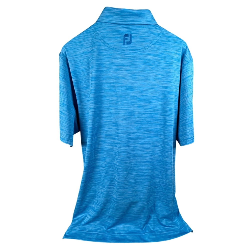 FootJoy Mens ProDry Golf Polo Shirt Blue Space‎ Dye Stretch Short Sleeve Large - Picture 2 of 6